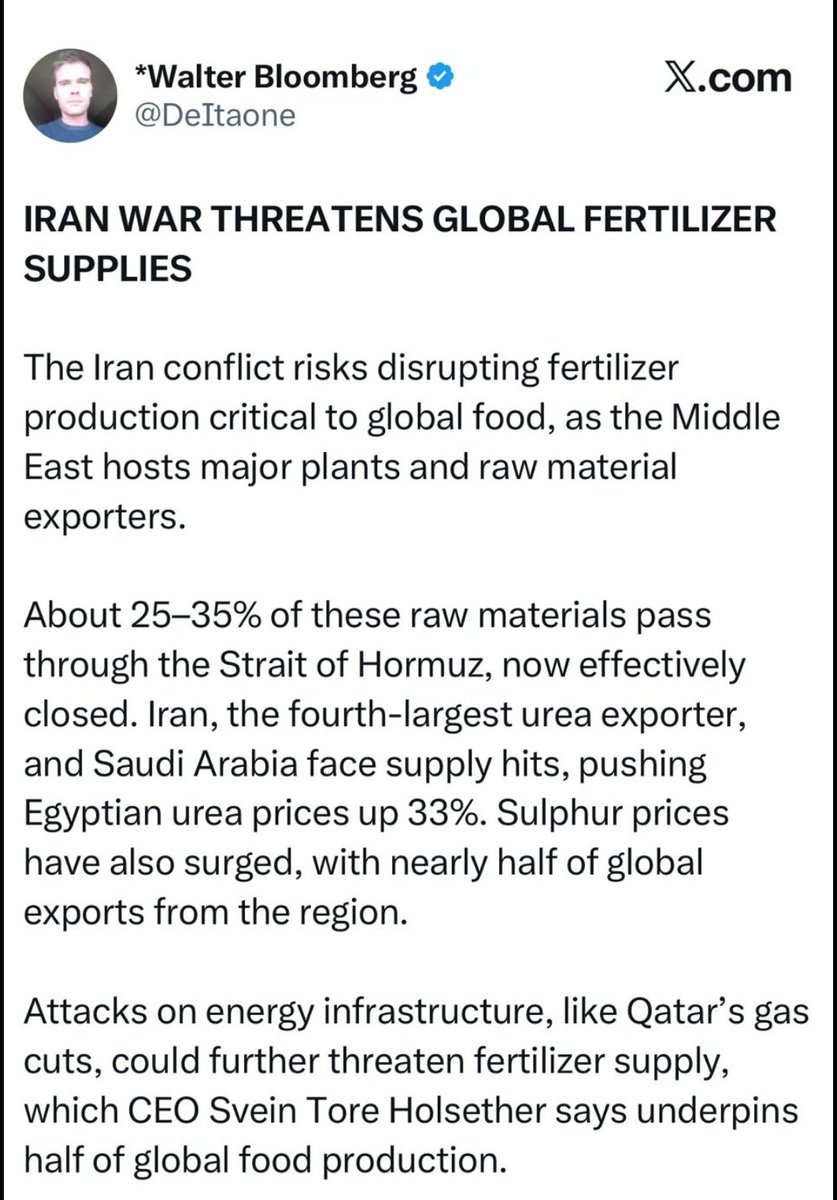 StoicInvestors's tweet image. 🇦🇺 With the disruption of fertilisers from the #iranwar there is great potential for $RLF to help farmers improve current soil conditions which improves yields on crops dramatically. 

#agtech #agriculture #farming 

afr.com/companies/ener…