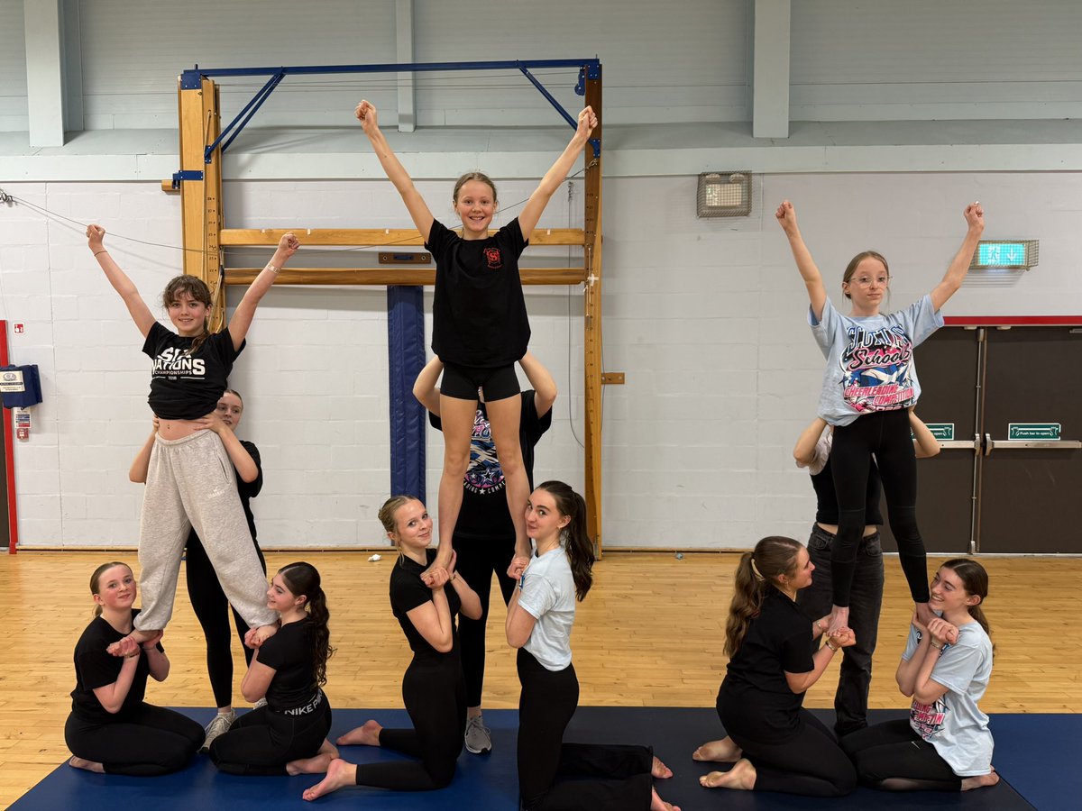 So proud of the incredible effort and teamwork shown tonight by our HADC athletes! <a href="/HermitageAcad/">Hermitage Academy</a> 🌟 Their determination and trust in each other are truly admirable. We’re working on level 1 pyramid and basic stunt skills - well done!🎉 <a href="/ABActiveSchools/">LiveArgyll Active Schools & Sport</a> #Ambition #Resilience ❣️