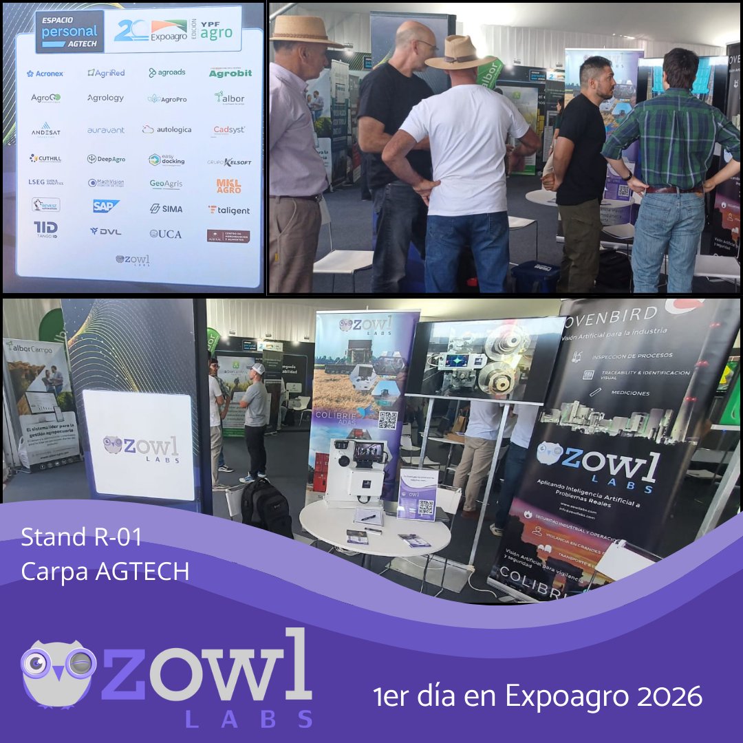 zowllabs's tweet photo. 1er día marcando presencia en Expoagro 2026.
Gracias a todos aquellos que ya pasaron por nuestro stand. Ha sido un placer interactuar con ustedes y compartir nuestra visión.
Si aún no nos has visitado, ¡aún estás a tiempo! Te invitamos a conocer nuestro stand R-01 Carpa AGTECH. https://t.co/FheHa2Vw6v
