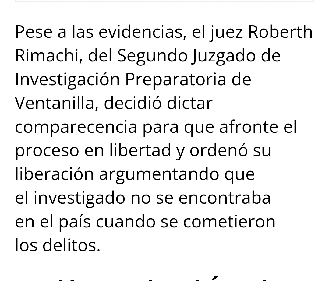 ¡INDIGNANTE! 😡 El juez Roberth Rimachi Pilco acaba de liberar al "Negro Marín", un peligroso criminal que debería estar tras las rejas. Mientras la policía arriesga su vida, jueces como él le dan la espalda al país. ¿Hasta cuándo la justicia será cómplice del hampa? 🇵🇪 <a href="/JNJPeru/">Junta Nacional de Justicia</a>
