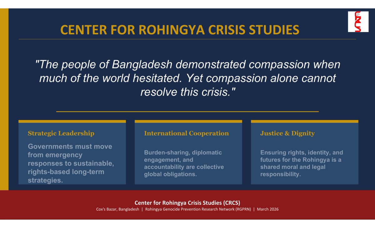 Center for Rohingya Crisis Studies tweet media