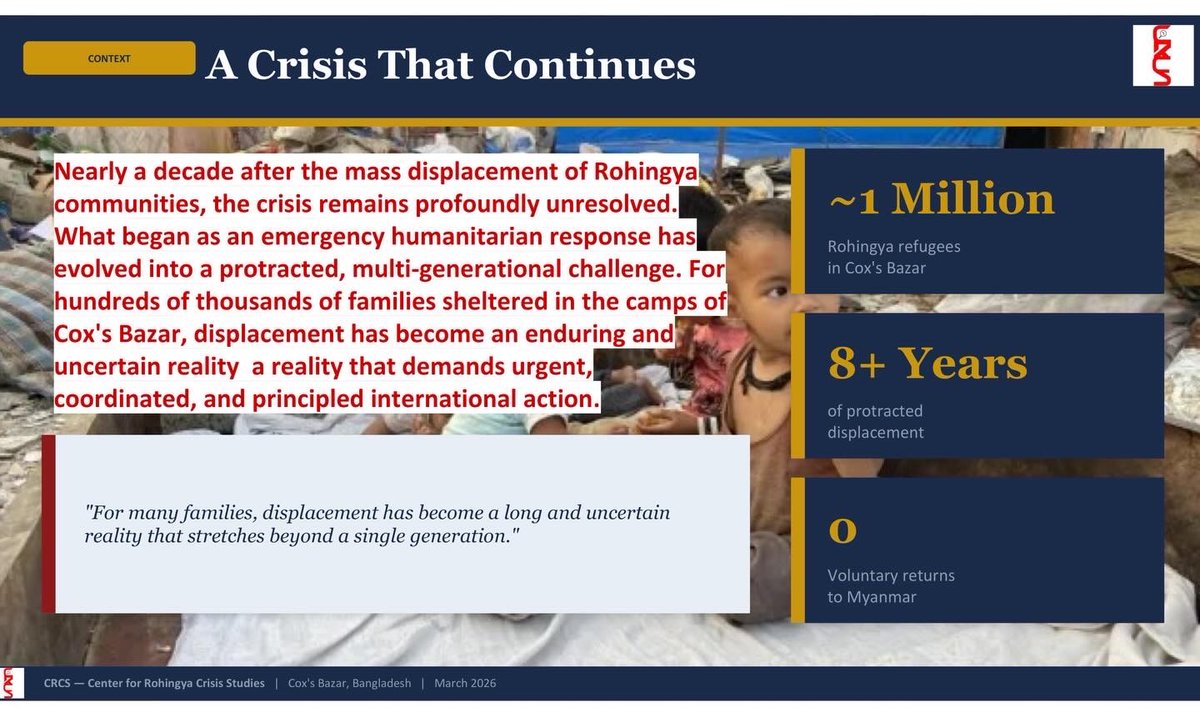 Center for Rohingya Crisis Studies tweet media