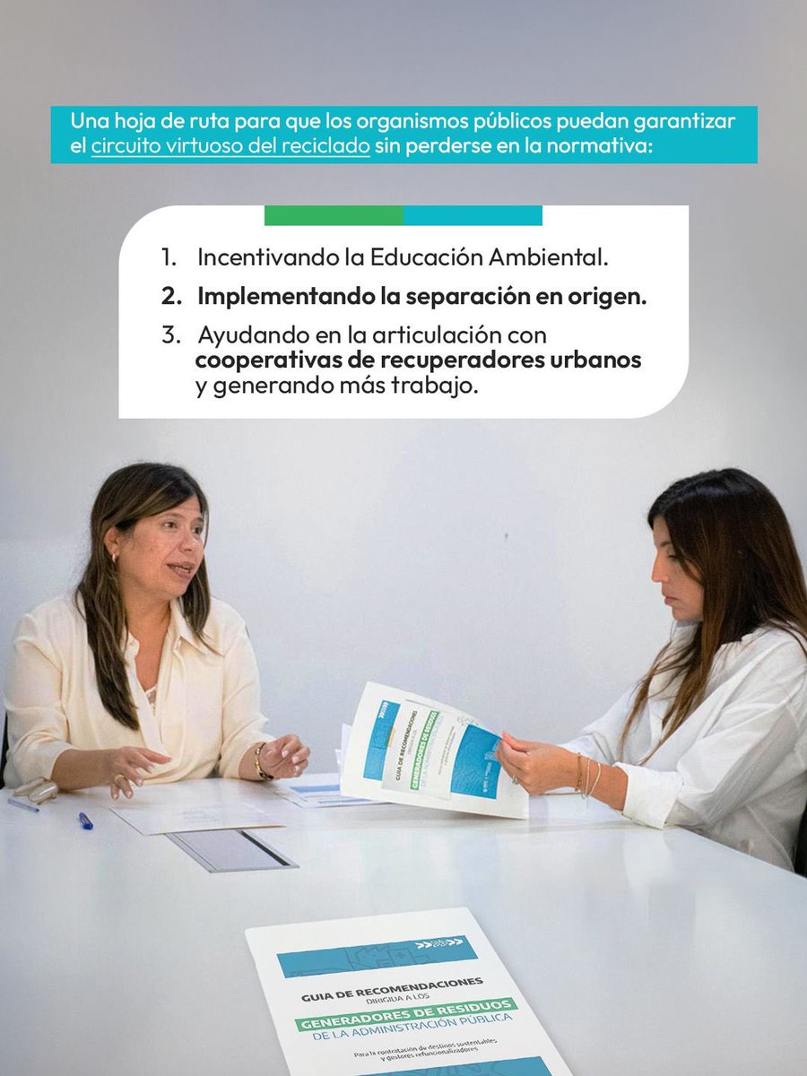 danyvilar's tweet photo. Con @VictoriaAnadn partimos de un diagnóstico: la necesidad de facilitar la articulación entre organismos públicos y cooperativas de reciclado para una gestión virtuosa de los residuos que generamos en la Provincia. 

Así que pensamos una solución con @ContratacionPBA que a partir de hoy ya está vigente ✅