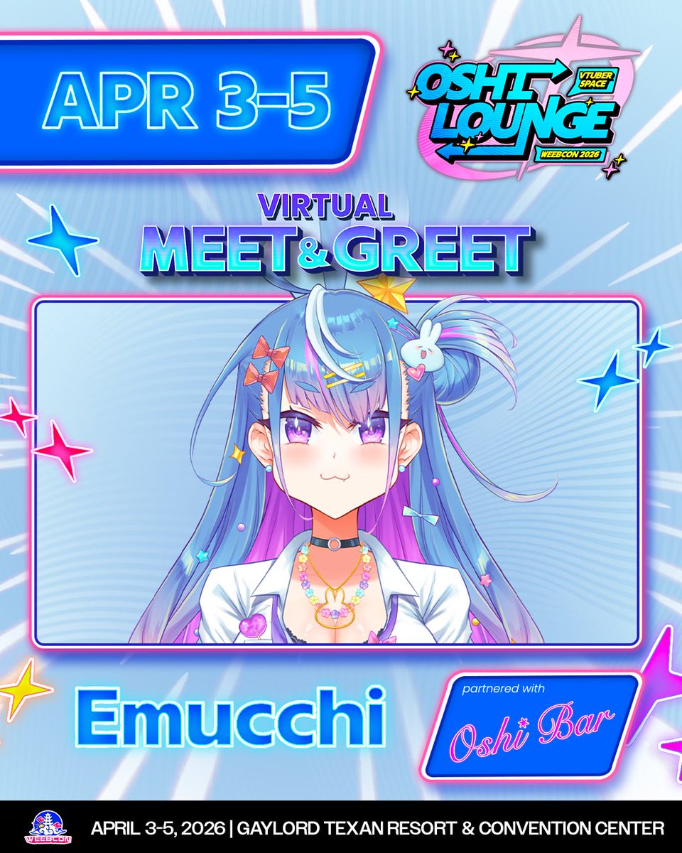 emucchi_'s tweet photo. I'LL BE DOING A VIRTUAL M&amp;G AT @WeebConOfficial!!

✨Friday, April 3rd @ 5pm CST✨
Come say hi to me plz!!!

USE "Emucchi10" for 10% off your tickets 👀 https://t.co/Gv2caDdoMz