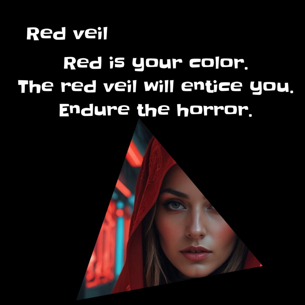 JoJoArtspeaks's tweet image. Red veil 
#haikuhorrorprompt 
#horrorpromot #vsshorror
#haiku