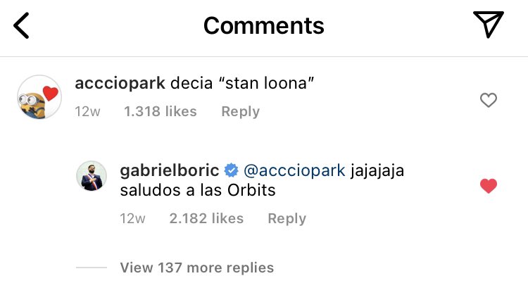 idalsokhj's tweet photo. t voy a extrañar tanto gabriel boric https://t.co/a8op9f4h8z