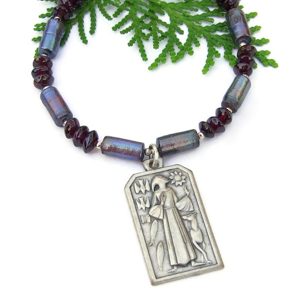 ShadowDogDesign's tweet image. Beautiful #StFrancis &amp;amp; Animals Italian Pendant #Necklace w/ Tube #Pearls &amp;amp; Red Garnet!  via @ShadowDogDesign #ShopSmall #cctag #StFrancisNecklace       bit.ly/PrayForUs1