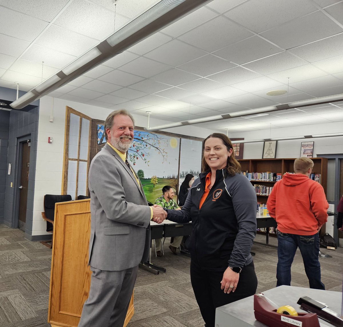 BagoATC's tweet photo. March is now National Athletic Training Month in the village of Winnebago! Thanks President Eubank,  village board of trustees, WPD and Winnebago School District for allowing the students to be part of this proclamation! https://t.co/0qOIClsZqC