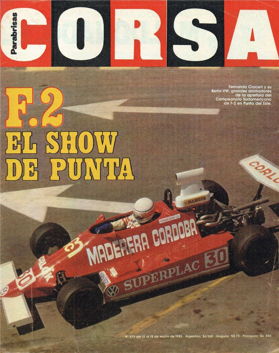 PatoG82's tweet photo. Nota de revista Corsa 🔗 https://t.co/JQ6CEcu7r4
#F2Codasur #PuntaDelEste #PedroPassadore #YoyoMaldonado #FernandoCroceri #RevistaCorsa #JoseOlmo https://t.co/SDJdjm83kc