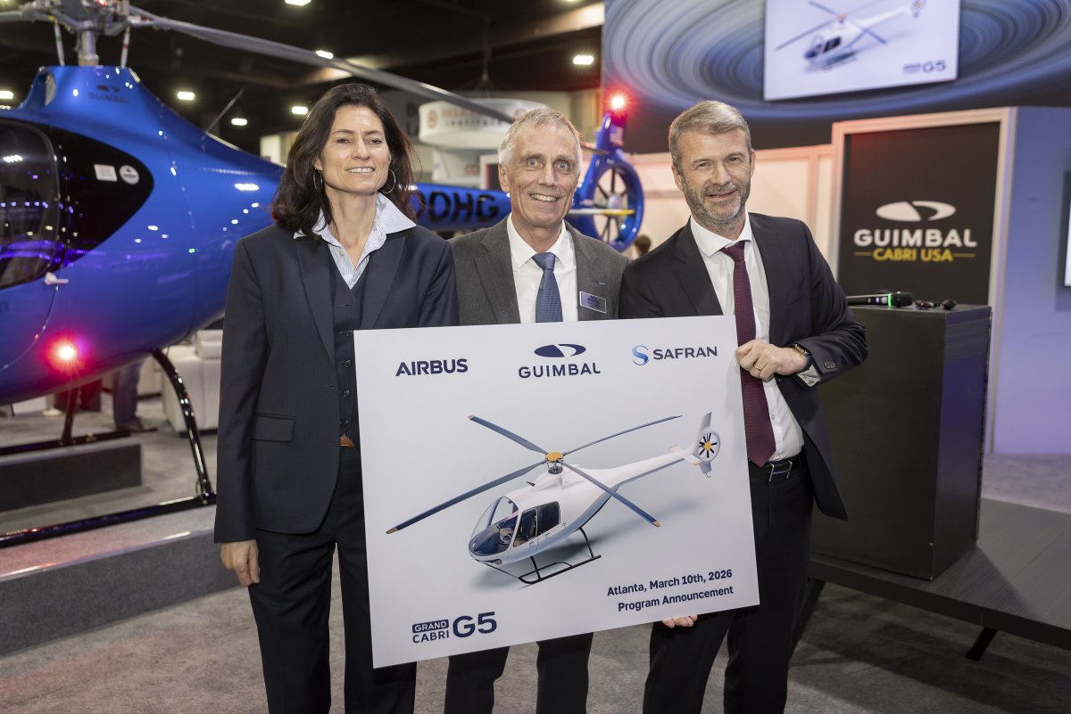 SafranHCEngines's tweet photo. At #Verticon2026, we announced our exclusive partnership with Hélicoptères #Guimbal to power the #GrandCabri #G5. This new helicopter will be powered with the 450 shp #Arrius 2D, a new variant of the Arrius engine family.

Press release: https://t.co/mcttm5x2XK https://t.co/2PkUNfLagt