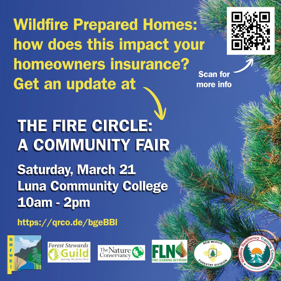 NMFWRI's tweet photo. We're hosting The Fire Circle March 21 along with our partners @forestguild @NMForestry @FireLearningNetwork and the Wildfire Resiliency Training Center. Don't miss it!🔥 https://t.co/g8yBX1k0BL