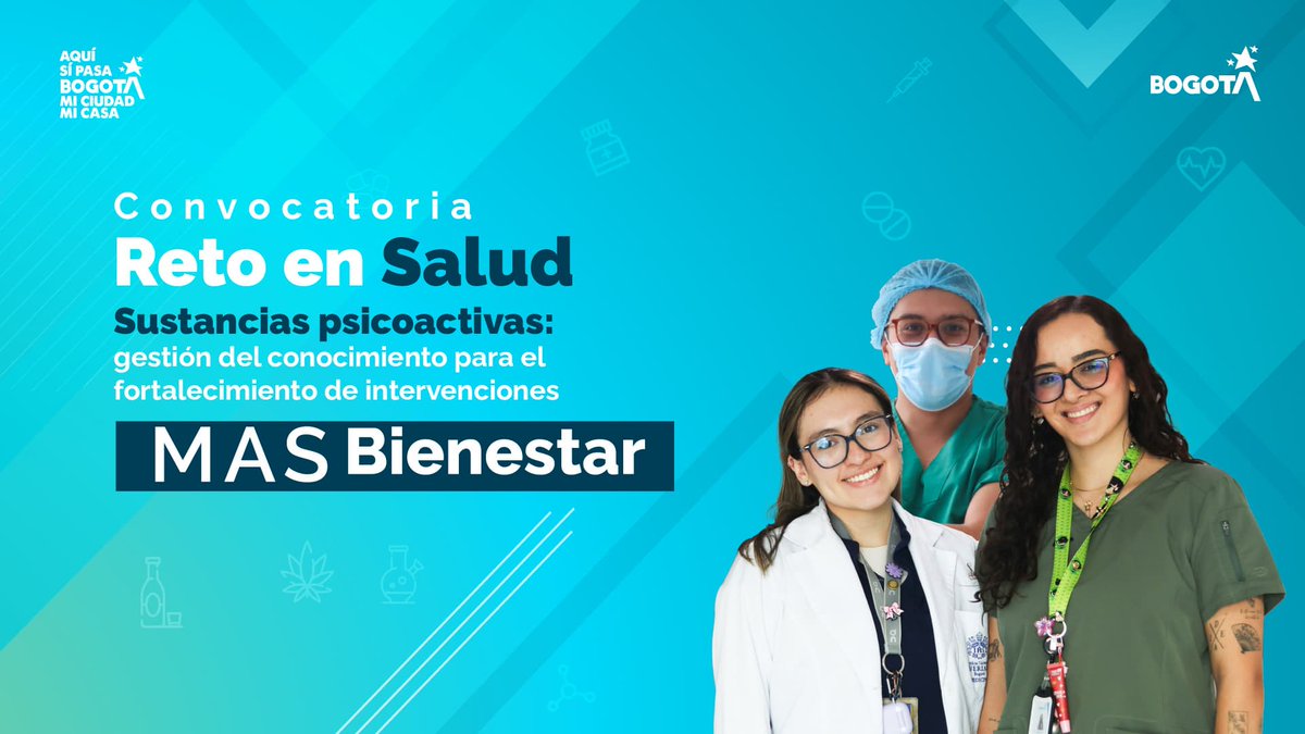 JFernandeznino's tweet photo. Nueva convocatoria abierta de @AteneaBogota y @SectorSalud para financiar investigaciones en consumo de sustancias psicoactivas en Bogotá.

$1.068 millones para 7 proyectos que generen evidencia útil para las decisiones en salud pública

Cierre: 6 de mayo https://t.co/NmF89u8nsI https://t.co/8ZiPUz9PLo