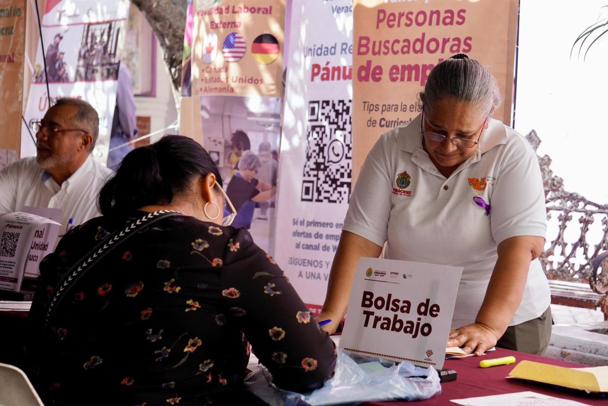 En Pánuco, realizamos la Feria Nacional de Empleo para las Mujeres 2026,  espacio de vinculación laboral que ofreció 272 vacantes.

Estas jornadas acercan oportunidades de empleo formal y contribuyen a un Veracruz incluyente, que impulsa el talento y desarrollo de las mujeres💜.