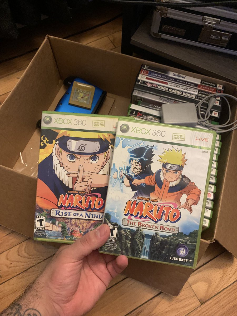 Saying goodbye to my gaming collection 😢 Naruto Rise of a ninja &amp; Naruto Broken bonds you’ll be missed. I made sure to record enough footage for a upcoming video essay on each game ✌🏼