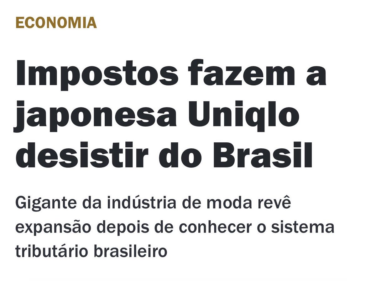 Lembrando que a Uniqlo simplesmente DESISTIU de vir pro Brasil. 😂