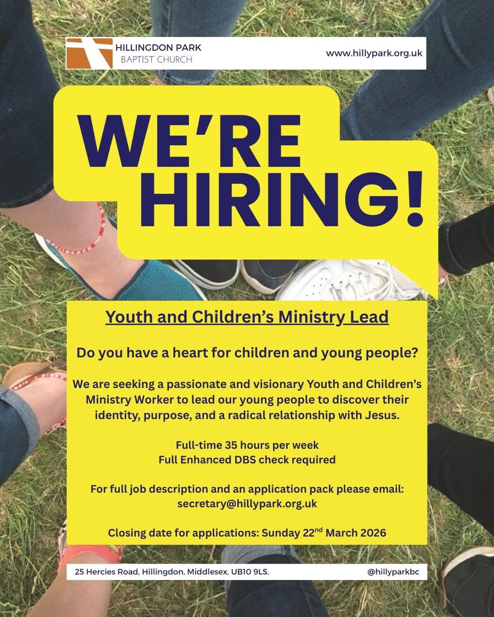 hillyparkbc's tweet photo. Come and join our team! 
We’re looking to recruit someone to lead our current youth and children’s ministry and to show that following Jesus can be both fun and life changing. 

Is that you? 

Email: secretary@hillypark.org.uk for more info. 

#hillypark #youthwork #youthworker https://t.co/m8BlTTZxLu