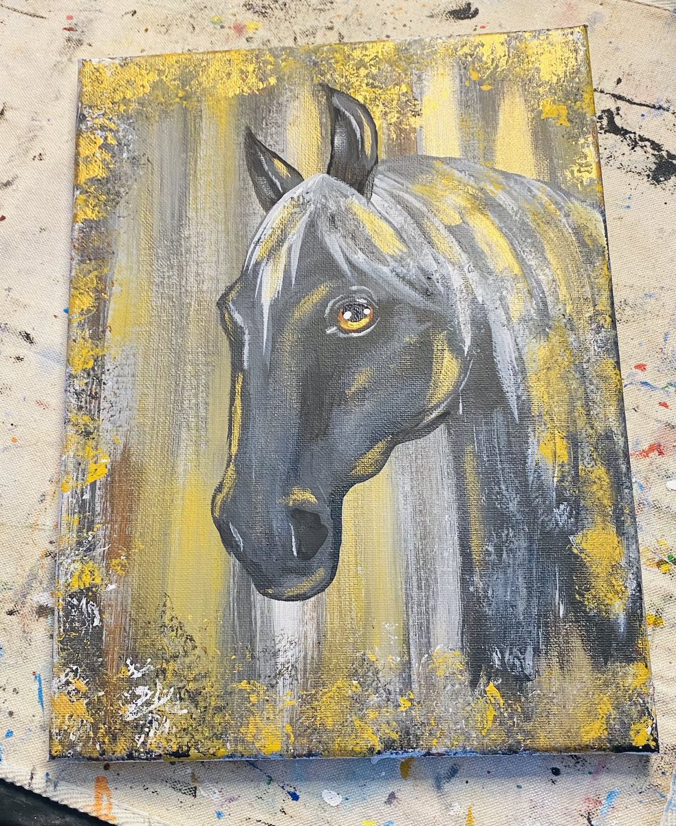 _scottclarke's tweet image. 2sday 2hr ARTRAGEOUZ acrylic painting 2torial! Thinkin’bout the Chinese New Year! #horsepainting #chinesenewyear #acrylicpaintingclass #aacc #artwithseniorcitizens #scottclarke #scottclarkestudio #art #artist #gratiDUDE #paintlikeyoumeanit #feelgoodart #artrageouz
