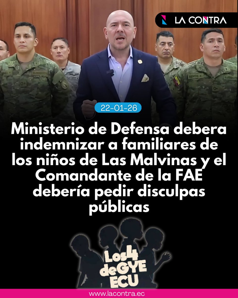 #URGENTE‼️| La <a href="/CorteConstEcu/">Corte Constitucional</a> declaró que los niños de Las Malvinas fueron víctimas de desaparición forzada, fueron privados ilegalmente de la libertad por militares y que el Estado negó e informó de forma irregular sobre su aprehensión. El Ministerio de Defensa debería