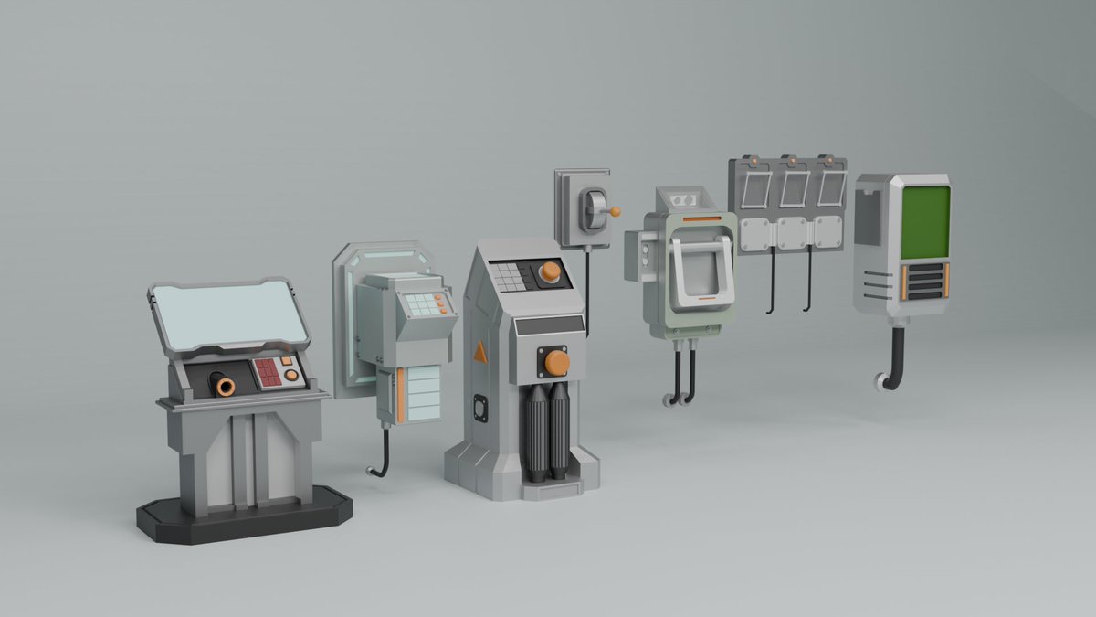 Aletheia3D's tweet photo. New Sci-Fi Low Poly Environment Pack I'm working on for the Unity Asset Store 🚀
Modular pieces designed for building futuristic scenes quickly.
#gamedev #unity3d #indiedev #lowpoly #unityassets
#blender https://t.co/VNeI2bagVx