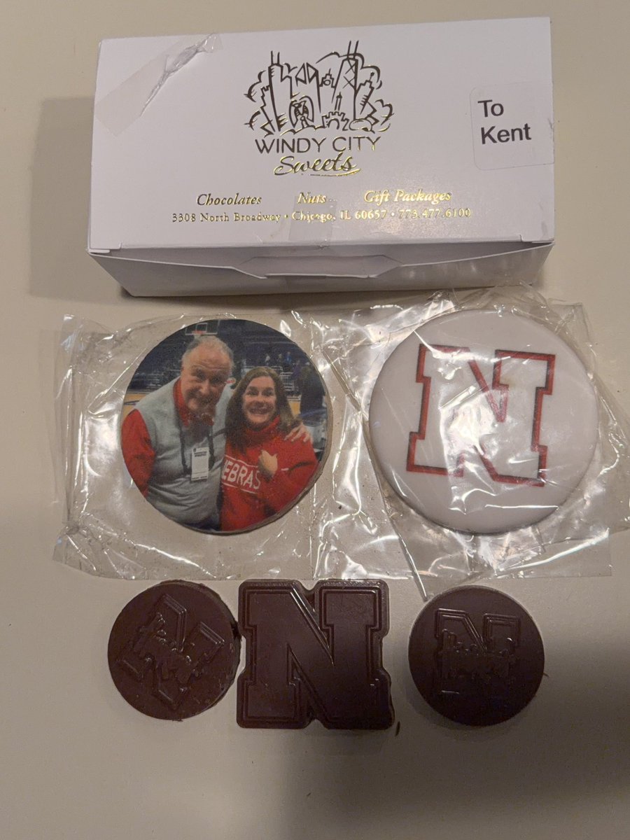 KentPavelka's tweet photo. NE natives Jill &amp; John Manchester live in Chicago now &amp; are the Windy City's most fantatic @huskermbb fans. They also own @TreatsWindy - They treated me to this legit size bb. When you are in town for the Big Ten tourney, make a fast break for the  best chocolate ever🏀📻🎤 https://t.co/0kiRkOx3QR