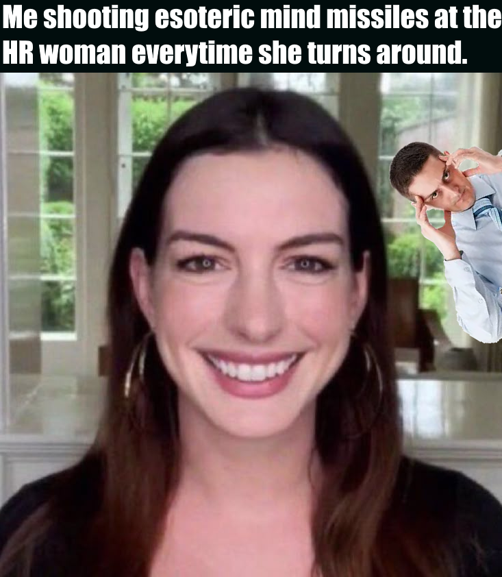 InsideScoopApp's tweet photo. POV:

You see me in the background as HR is talking to you about your "behavior" at work. https://t.co/5moOjpACIH