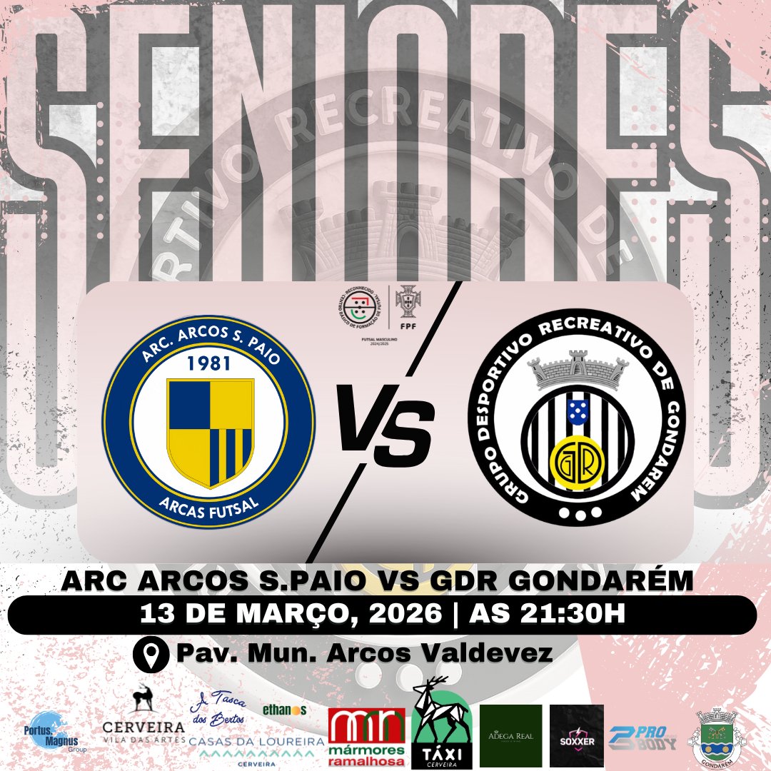 Inicio da segunda fase do campeonato com uma deslocação ao terreno do ARC Arcos S. Paio, num jogo importante que marca o começo de uma nova etapa da competição.
Depois do trabalho realizado na primeira fase, a equipa entra agora numa etapa decisiva.

#GDRGondarém #SomosGondarém