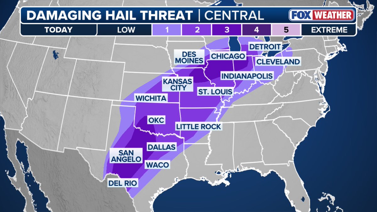 HIGH-END THREAT 🌪️: A rare Level 4 of 5 risk is in place for