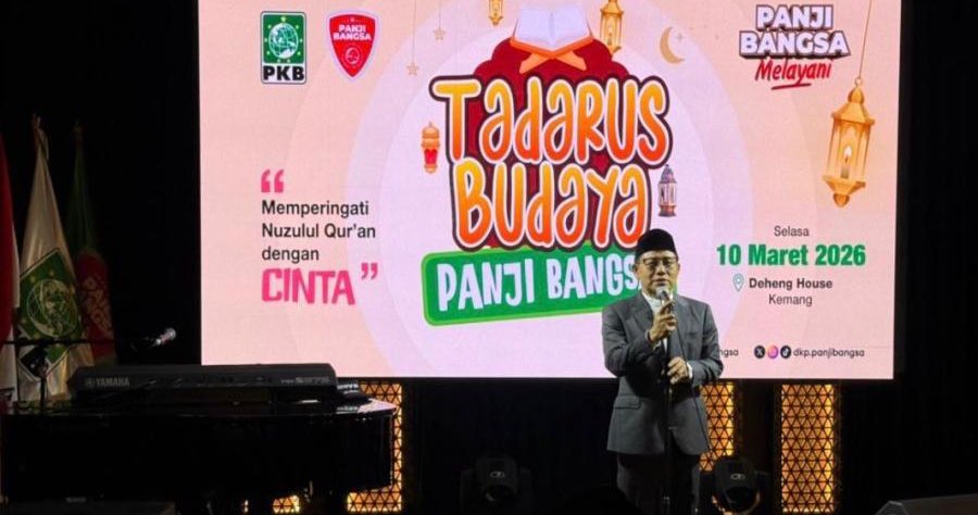 Hadiri Tadarus Budaya dan Doa untuk Iran, Gus <a href="/cakimiNOW/">A Muhaimin Iskandar</a> Singgung Esensi Keadilan

“Tadarus budaya ini adalah sub dari tadarus Al-Qur`an yang unggul dan lengkap. Budaya menuntut kita untuk berkreasi, menghadirkan, dan berbuat guna menjadikan keadaan lebih baik," #TadarusBudaya