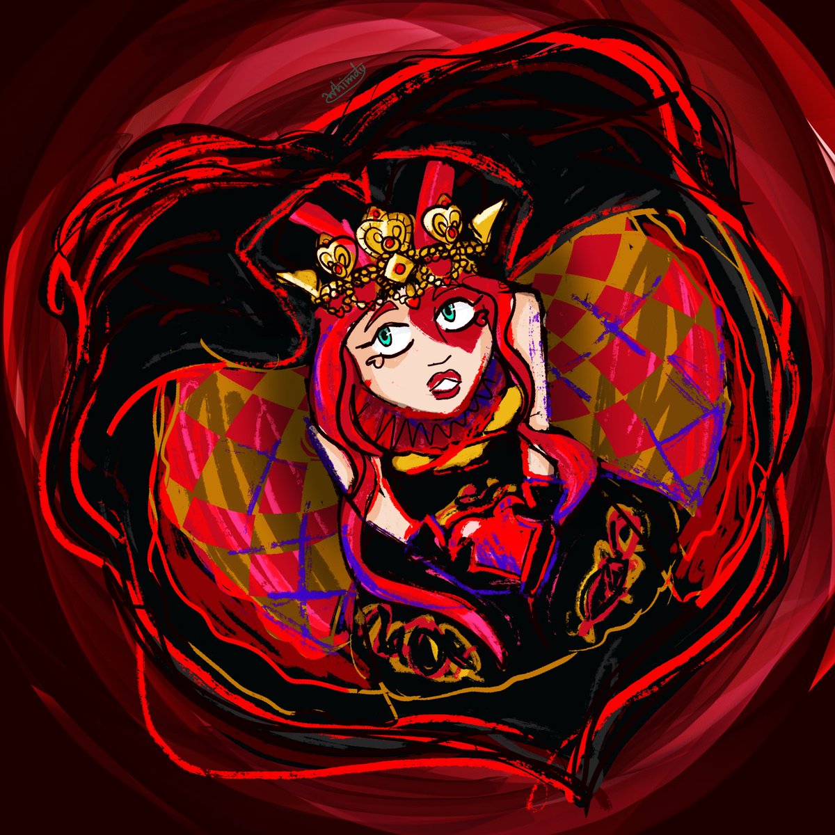 Whimdyy's tweet photo. ♥️ Got right back into Ever After High
Imao and wanted to experiment more with brushes! ♥️
#EverAfterHigh #LizzieHearts https://t.co/jtDF9nzUFN