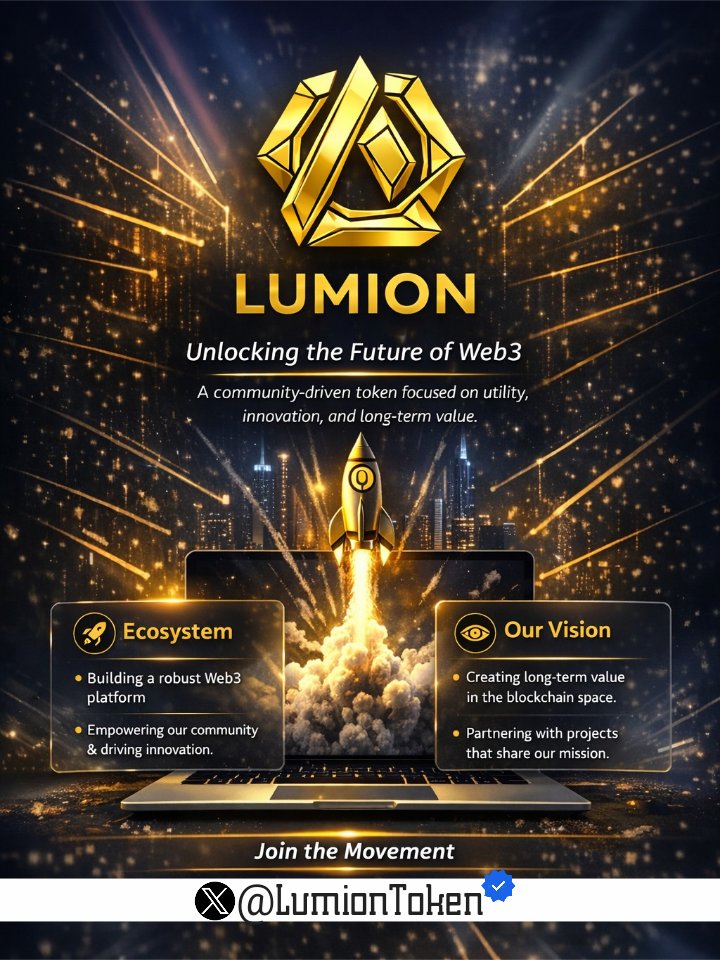 LumionToken's tweet photo. 🌐 Lumion App 💎

Lumion App is the future of Web3 earnings empowering you to create, earn &amp; grow in the decentralized world. 🚀

Stay tuned for the official launch &amp; connect with us on X 👉 @LumionToken 

#LumionToken #Web3 #CryptoCommunity #FutureOfEarnings #ComingSoon https://t.co/G3akHgxeL9