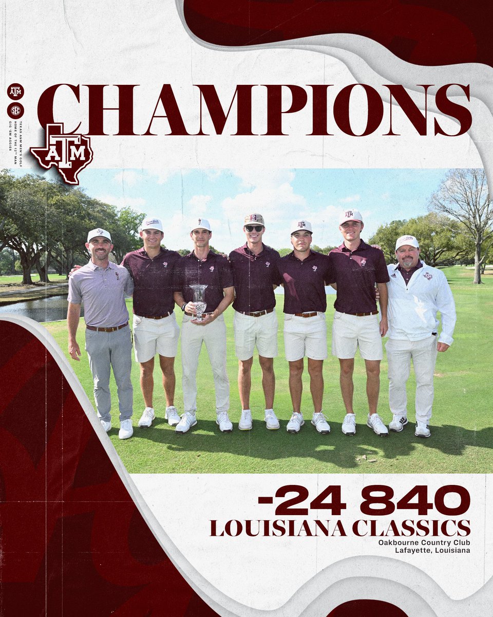 🏆🏆🏆
Third title of the season!

#GigEm | 👍 | #BTHOthefield