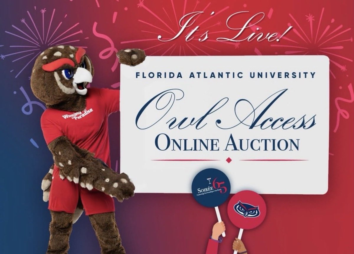 FAUAlumni's tweet photo. Just over three weeks remain in the Soirée 65 auction, and alumni support is making an impact. 

Take a look and place your bids in support of student success.

https://t.co/frppkZ0TnE https://t.co/BVMS3nmI1J