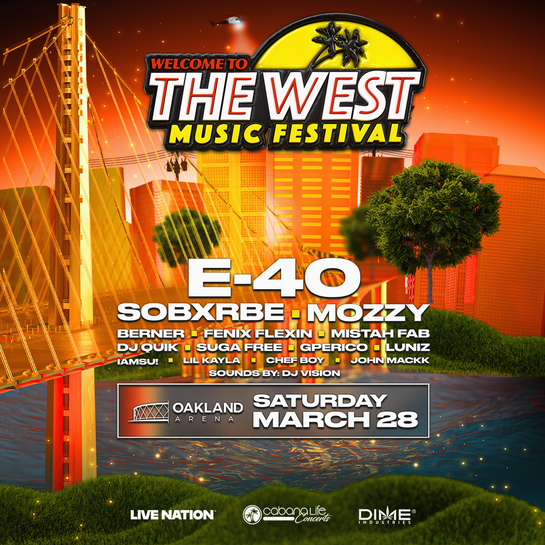 106KMEL's tweet image. Tune in at 8:45am &amp;amp; the 6 o’clock drop for your chance to win 2 tickets for the #WelcomeToTheWest Music Festival on March 28th at the Oakland Arena, courtesy of Live Nation.

📻 KMEL.com/Listen
🎫Tickets are on sale now at Ticketmaster.