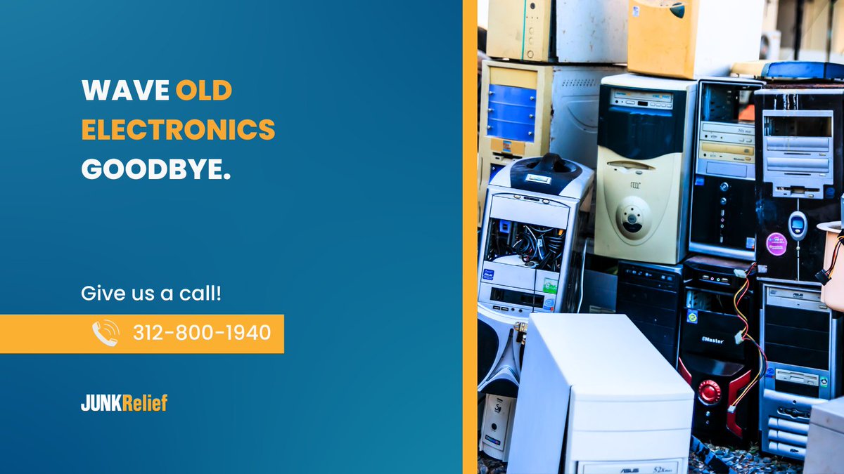 JunkRelief's tweet image. That outdated TV, broken computer, or pile of cords doesn’t need to clutter your home any longer. We'll help you out with that. 🚚

#EWasteRemoval #DeclutterYourSpace #JunkReliefChicago