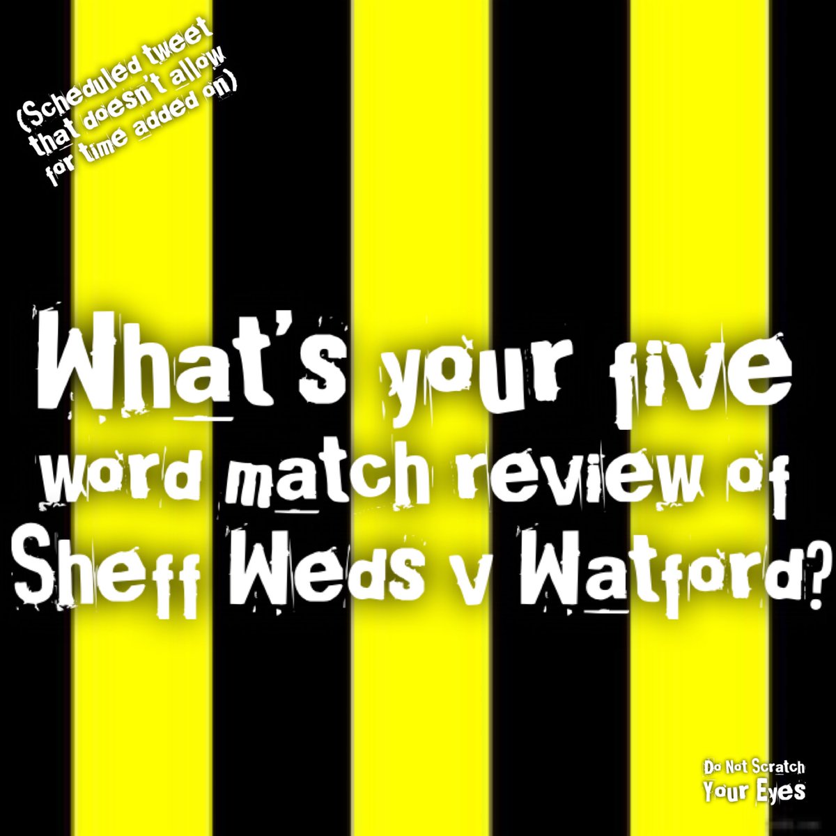 Do Not Scratch Your Eyes Watford FC Podcast 🐝 tweet media
