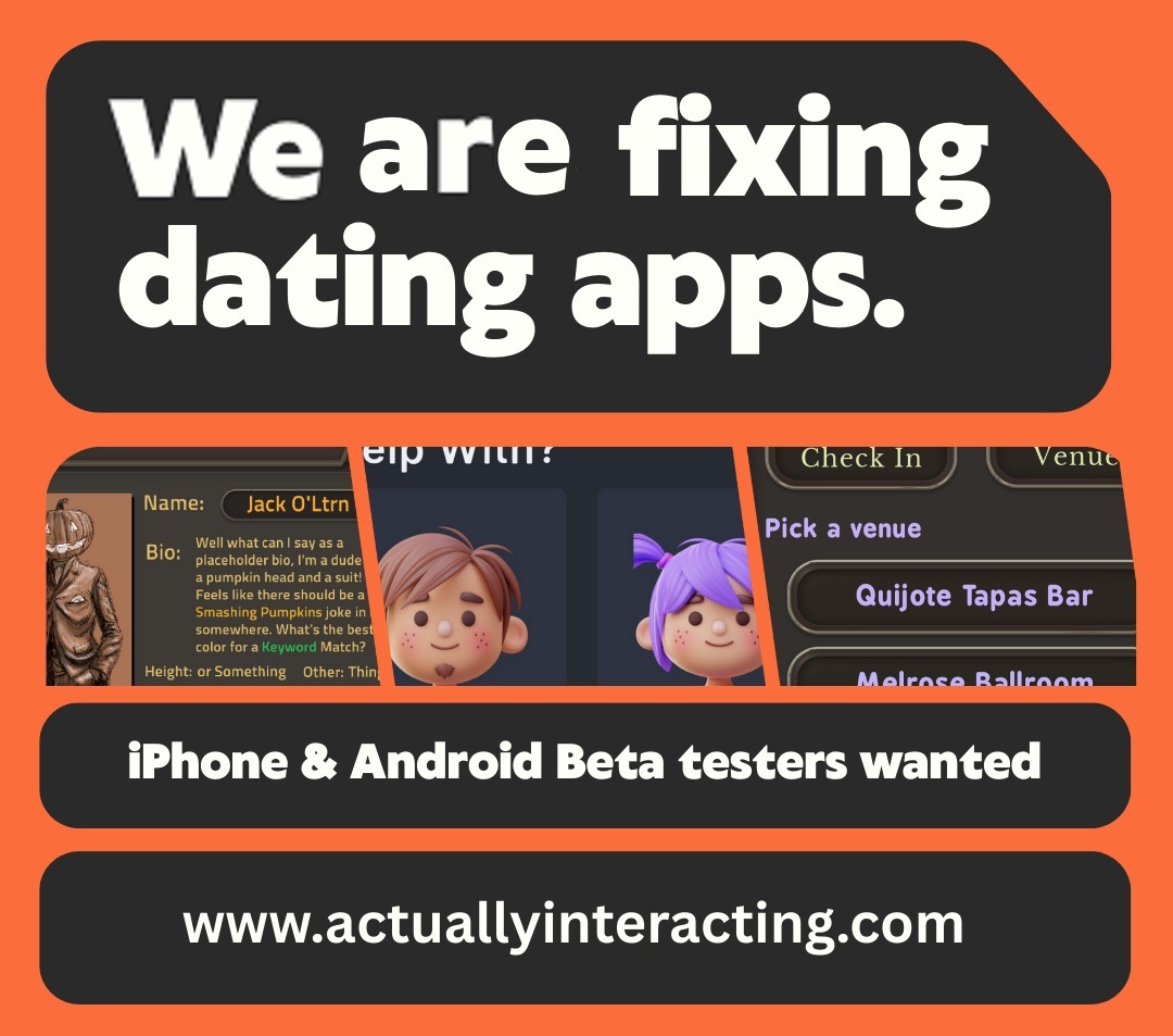 appbite's tweet photo. @robert_shaw IRL - Actually Interacting
Dating App • Meet people at events • No bots • No Fake profiles 
https://t.co/BeWfZoMMSK https://t.co/GSTT4e2QWU