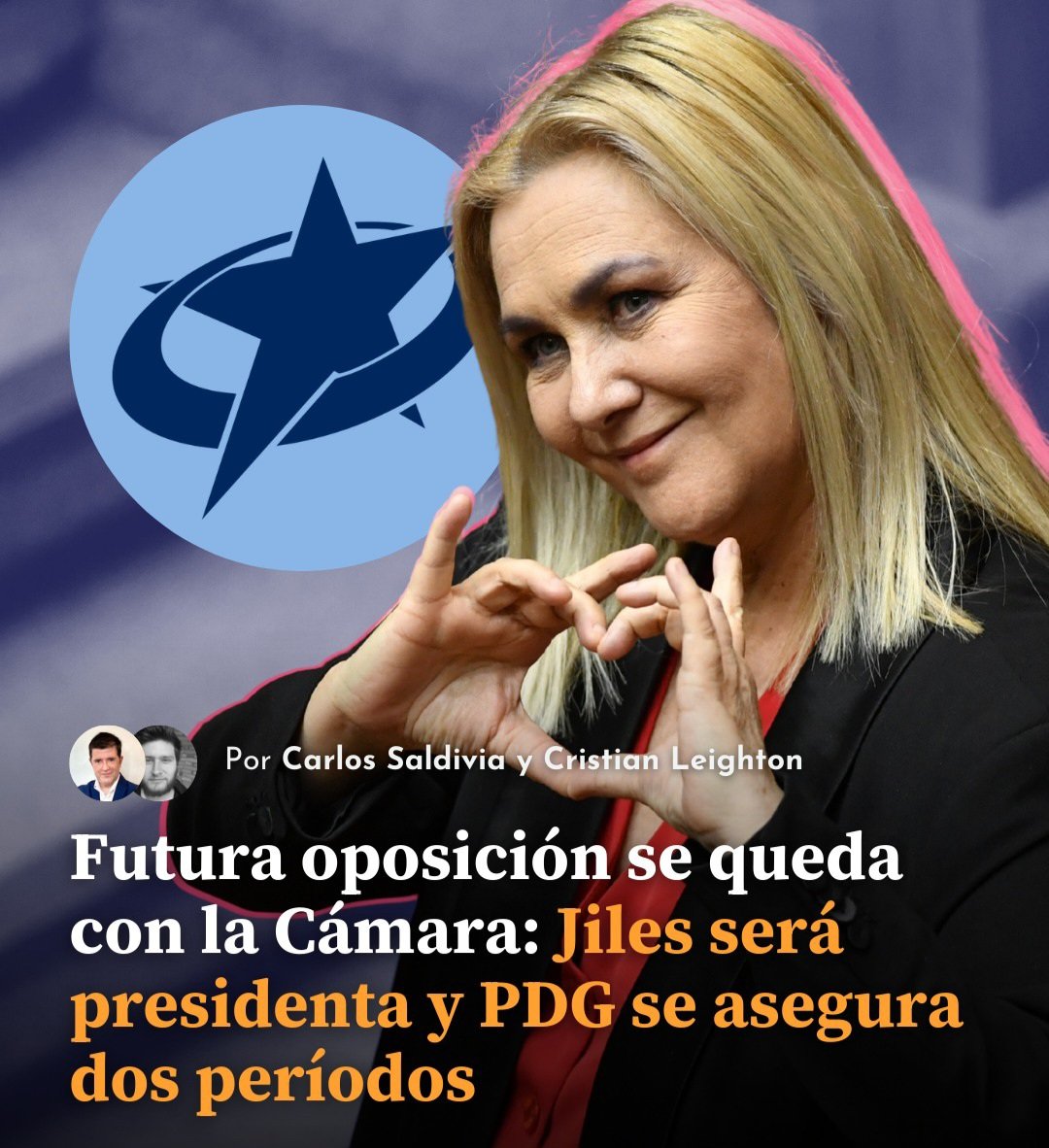 A partir de hoy, 10 de marzo de 2026, se ha confirmado que la diputada Pamela Jiles (PDG) es el nombre acordado para asumir la presidencia de la Cámara de Diputadas y Diputados durante el primer período legislativo de 2026.