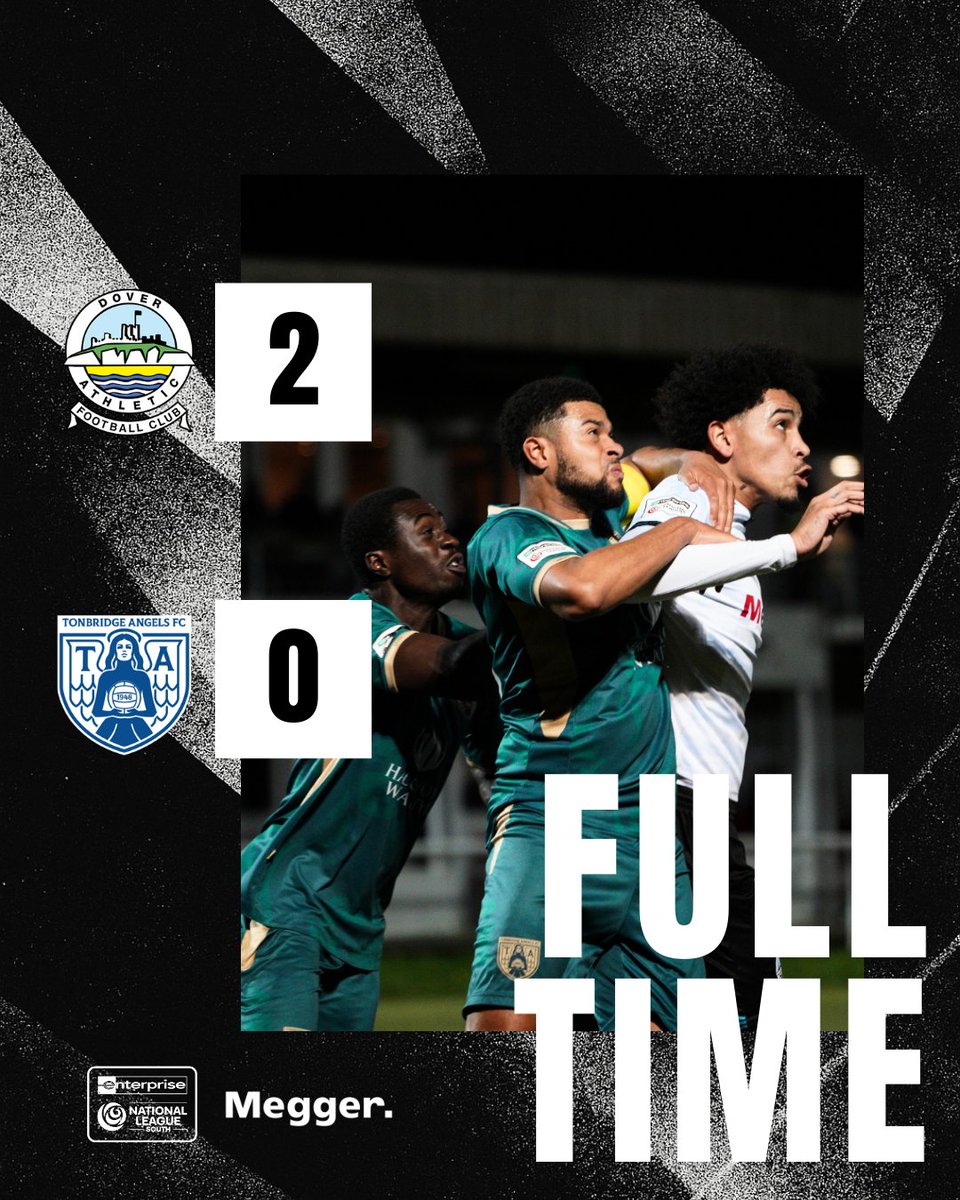 DoverAthletic's tweet photo. ⏱️ 𝗙𝗧 | Dover Athletic 2-0 Tonbridge Angels

THREE MASSIVE POINTS AGAINST TONBRIDGE 🫡

We’re back at Crabble on Saturday against Chippenham Town.  

#DAFC | ⚪⚫️ https://t.co/BV3gDROCIi