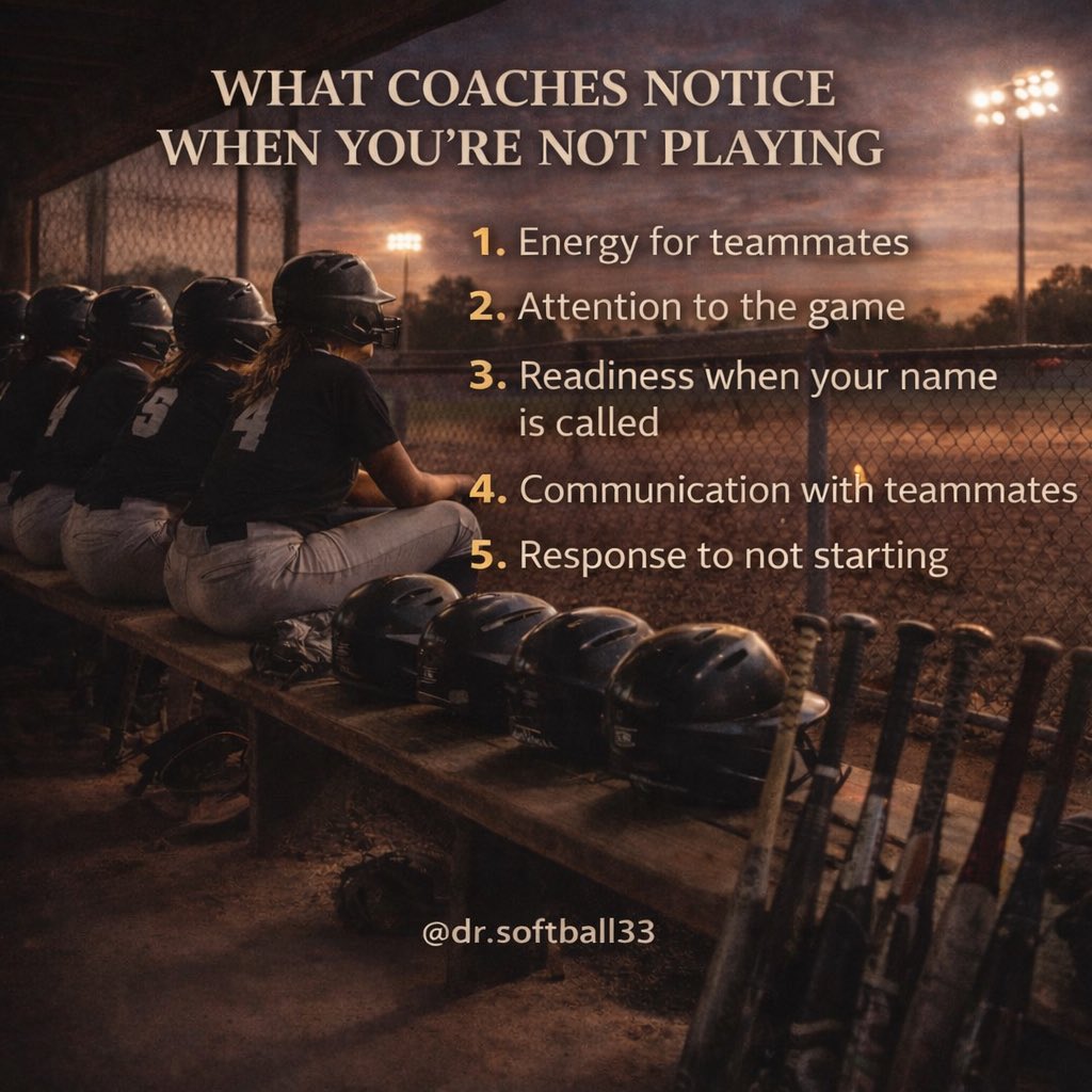 DSoftball33's tweet image. Some players show their character
before they ever step on the field.

Coaches notice.

Save this.

#SoftballMindset #TeamCulture
#EarnYourSpot #MentalGame
#CoachPerspective