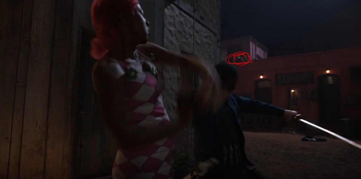VeeMkII's tweet photo. Dude these two keep popping up and down throughout the entire scene of Zoro and Mr. 9 on Netflix's One Piece Episode 3 what's going on here 
#Netflix #OnePieceS2 #WiskyBuisness https://t.co/ZvEdd82SBl