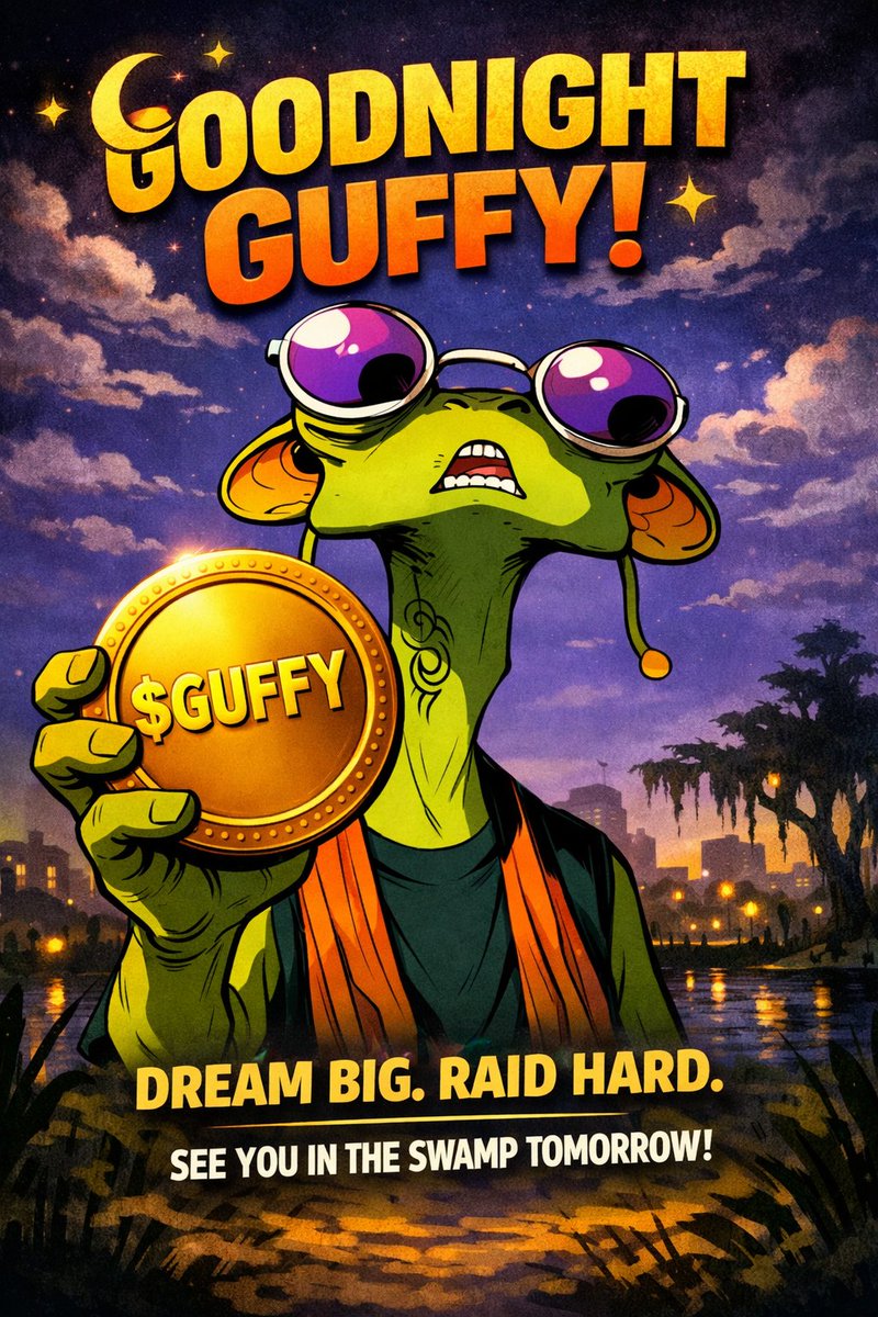 therud_w3's tweet photo. Goodnight frogs 🐸

The swamp never really sleeps.

Every day the $GUFFY community grows stronger.

More frogs joining.
More energy in the swamp.
Tomorrow we keep building.

Don't forget to join the @Guffy_Meme CAMPAIGN 👇
https://t.co/Xr43jMSZD4

#GUFFY #BNB https://t.co/yAMT0Nmff1