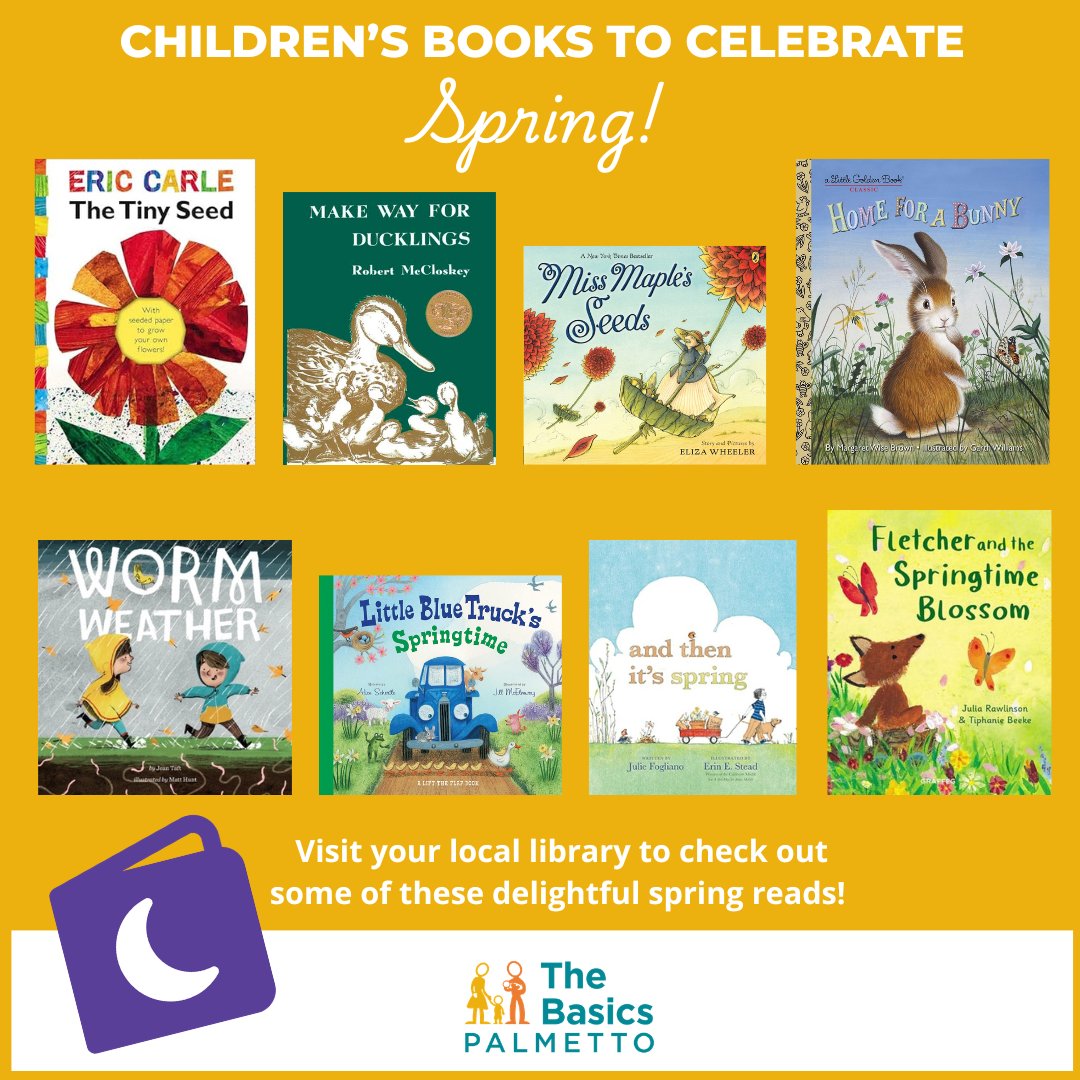 The 1st day of spring is right around the corner! Celebrate the new season with picture books! Many of these are classics you may have enjoyed when you were a child. Visit your local library branch for these titles &amp; many more! 🌷📚

#DoTheBasics #ReadAndDiscussStories