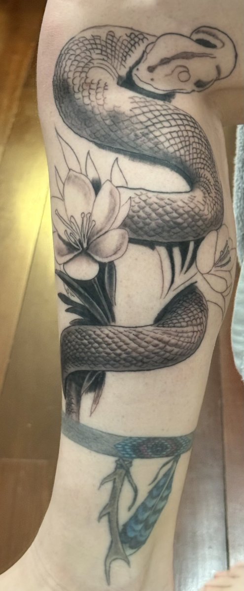 VendettasFriend's tweet photo. To anyone that has never had a tattoo and used second skin or saniderm to heal, you do not know the absolute relief you feel taking it off. That just scratched every tattoo itch I had 🤣 

Should be 6 hours to go next month and it’ll be done! #tattoo #tattooproblems https://t.co/YbGlUwNpTW