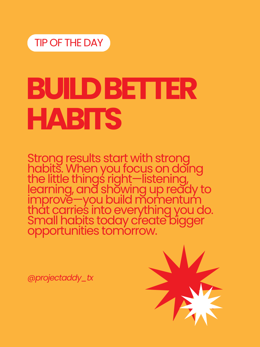 projectaddy_tx's tweet photo. Strong habits create a foundation for success. Every time you show up, pay attention, and refine your approach, you’re setting yourself up for bigger wins down the road. 💫
-
#projectaddy #growthmindset #salesdevelopment #tuesdaytips #resultsdriven https://t.co/iHcL9dAWRA