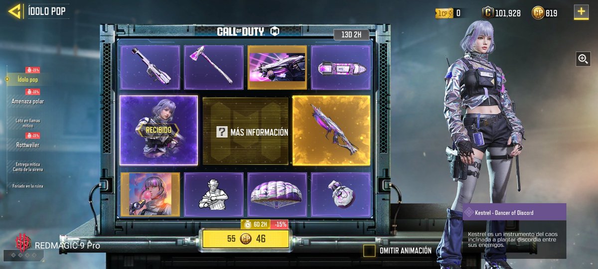 MathewTheBigBoy's tweet photo. @omnicodm @PlayCODMobile My wife got her on her first spin, she is so lucky! https://t.co/TNnPNlrQWh