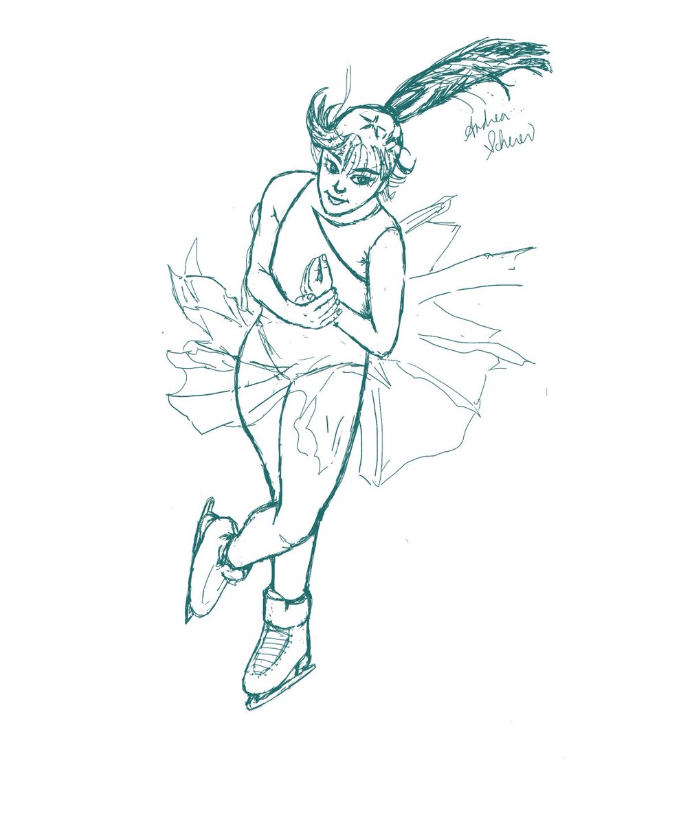 kitsunepixie's tweet photo. Alysa Liu sketches https://t.co/e0ULawsfUo