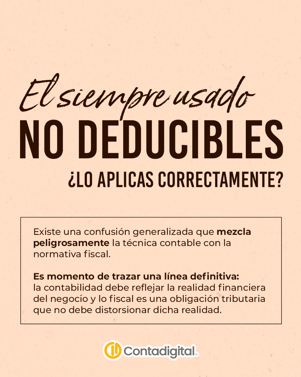 ContabilidadDig's tweet photo. ¿Contabilidad para efectos financieros o fiscales?¿Cómo llevar ambas? Todo inicia con el correcto tratamiento de los "No deducibles".🤔 

Infórmate con el #Contablog 📒https://t.co/ASEKGszdzw https://t.co/YVHbH9mk7h