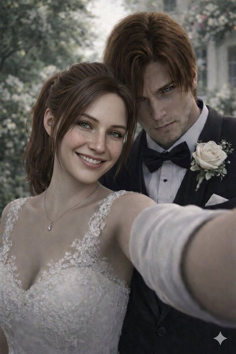 ShitpostRock2's tweet photo. So true, i think WE ALL know that the real wife of Leon Kennedy is Claire from the noble Redfield family https://t.co/8XRHWe69a8