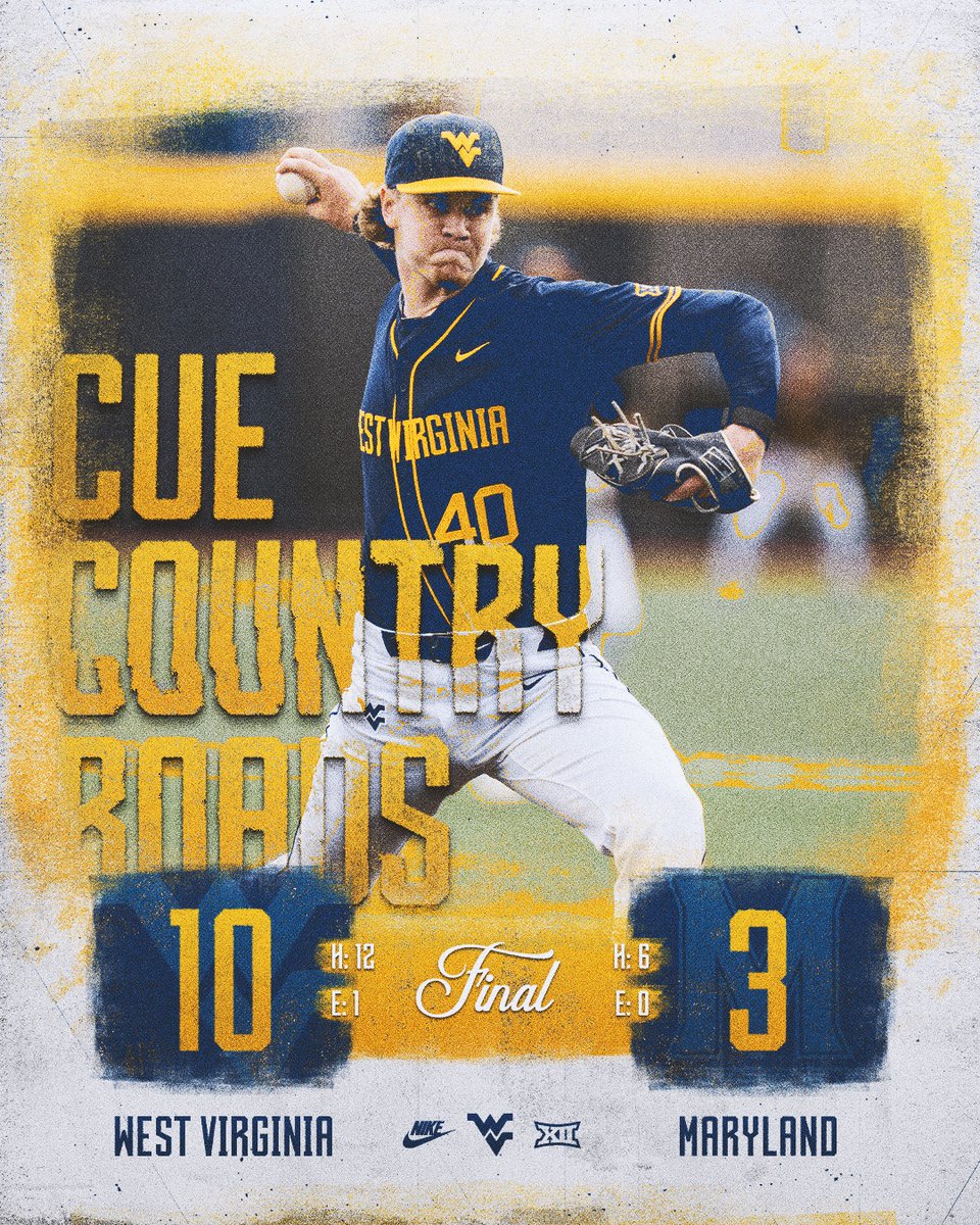 WVUBaseball's tweet image. 🎶 CUE COUNTRY ROADS!!

#HailWV