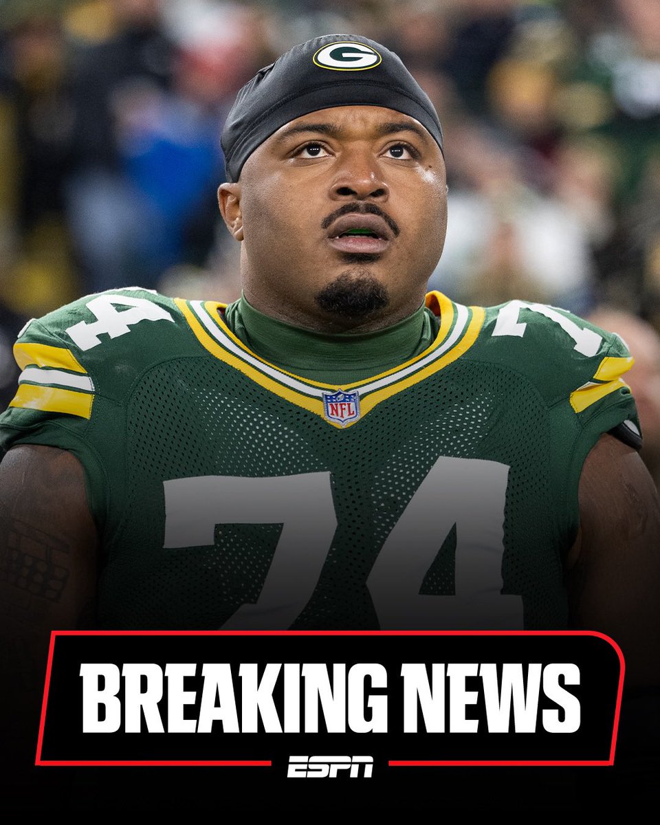 Former Packers two-time Pro-Bowl center Elgton Jenkins is signing a two-year deal with the Browns, per source.